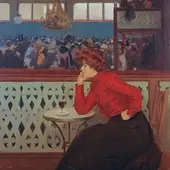 At a Table In the Moulin De La Galette By Ramon Casas