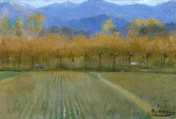 Autumn Landscape The Neighborhood Of The Monastery Of Sant Benet De Bages By Ramon Casas
