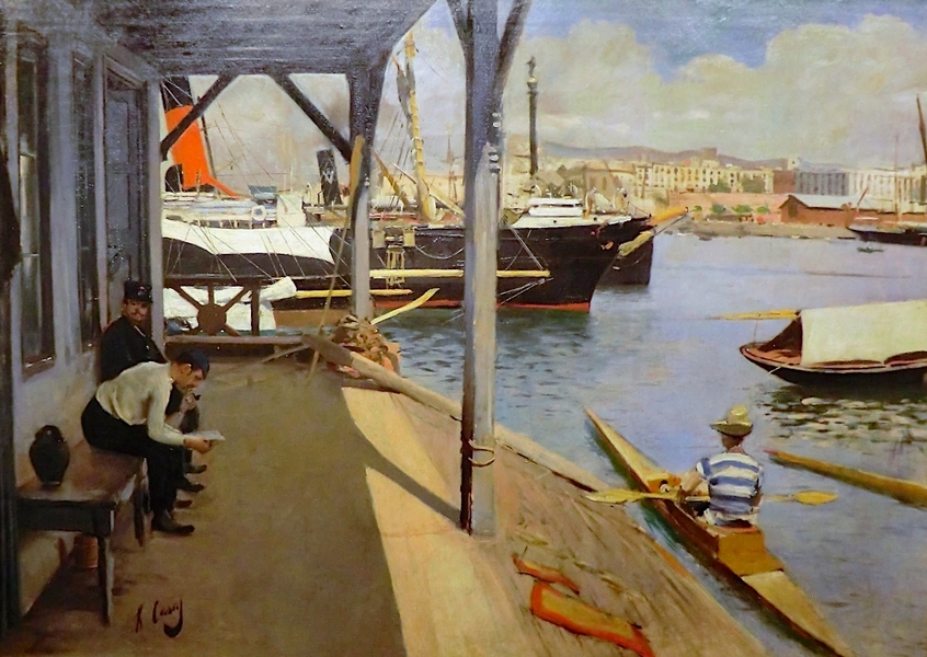 Barcelona Yacht Club by Ramon Casas | Oil Painting Reproduction