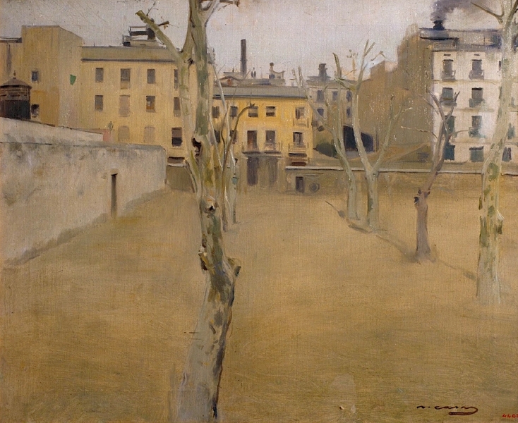 Courtyard Of The Old Barcelona Prison | Oil Painting Reproduction