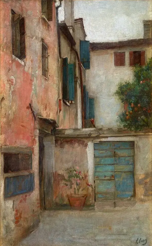Courtyard By Ramon Casas
