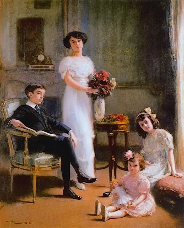 Family Portrait By Ramon Casas