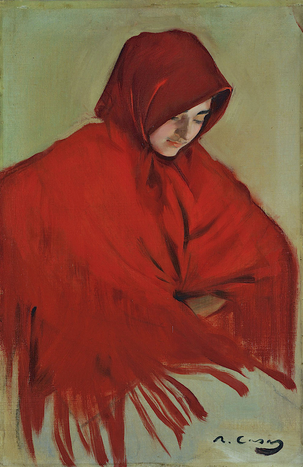 Gitana amb Mantoo Vermell by Ramon Casas | Oil Painting Reproduction