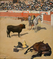 Horses Killed By A Bull By Ramon Casas