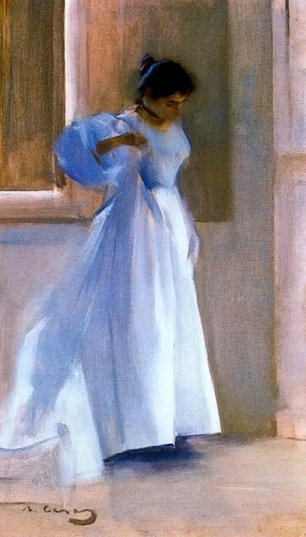 Interior With Figure By Ramon Casas
