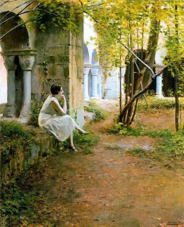Julia In The Monastery Of Sant Benet By Ramon Casas