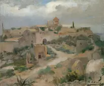 Landscape With Castle Tamarit Tarragona Spain By Ramon Casas