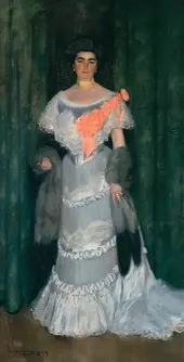 Montserrat Casas In Evening Dress By Ramon Casas