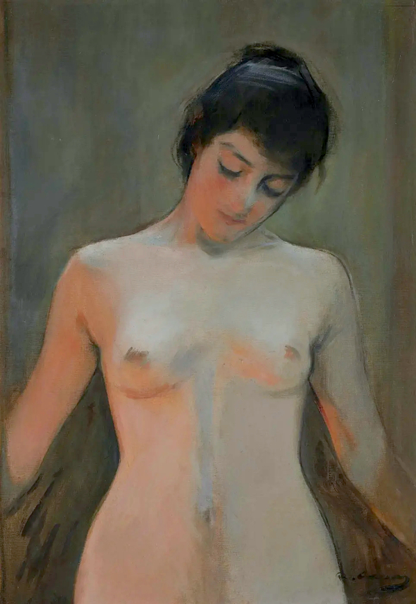 Nude by Ramon Casas | Oil Painting Reproduction