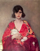 Portrait Of A Woman In The Manner Of El Greco By Ramon Casas