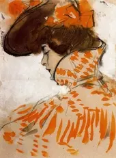 Portrait Of A Young Lady By Ramon Casas
