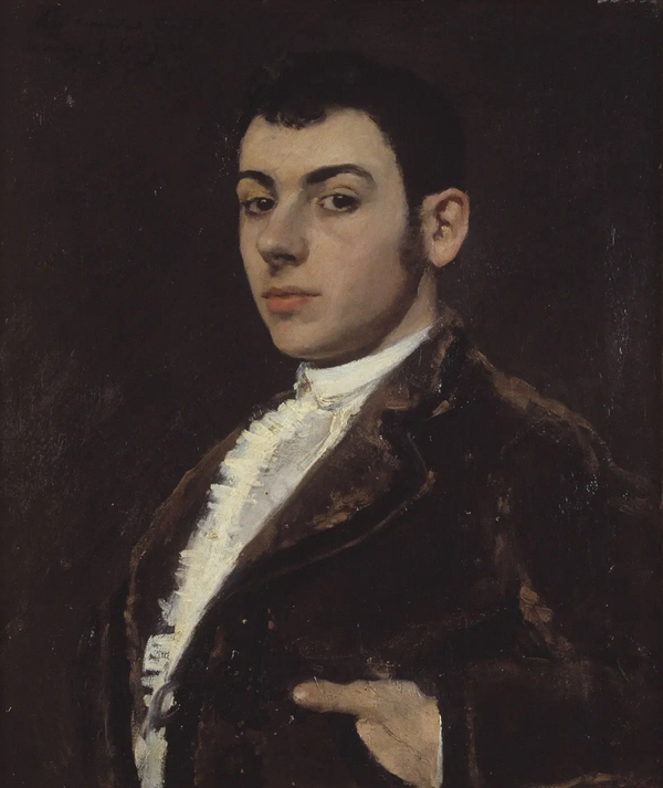 Portrait Of A Young Man by Ramon Casas | Oil Painting Reproduction