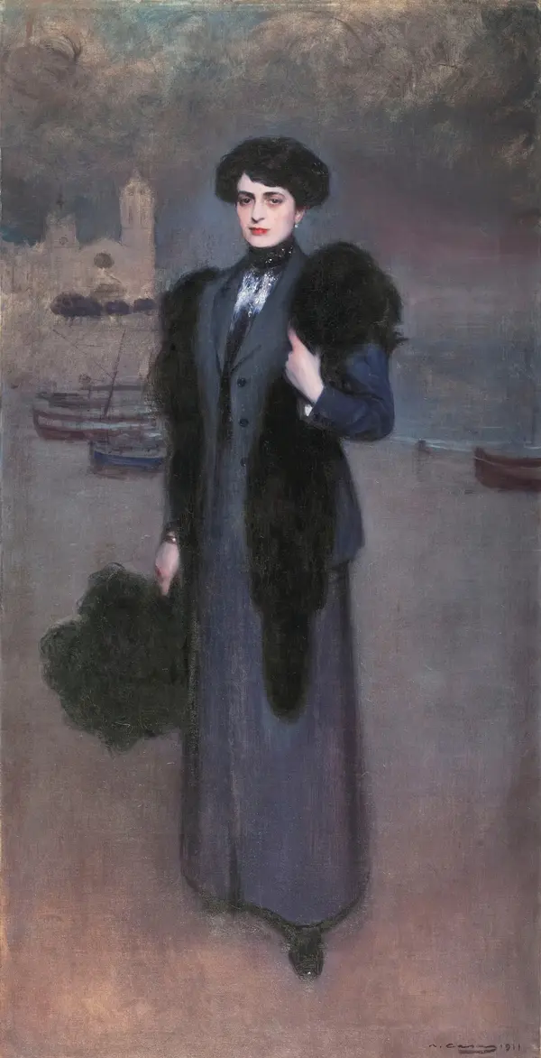 Portrait Of Dolores Vidal By Ramon Casas
