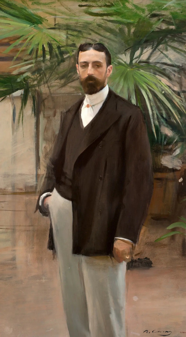 Portrait Of Eduardo Nieto by Ramon Casas | Oil Painting Reproduction