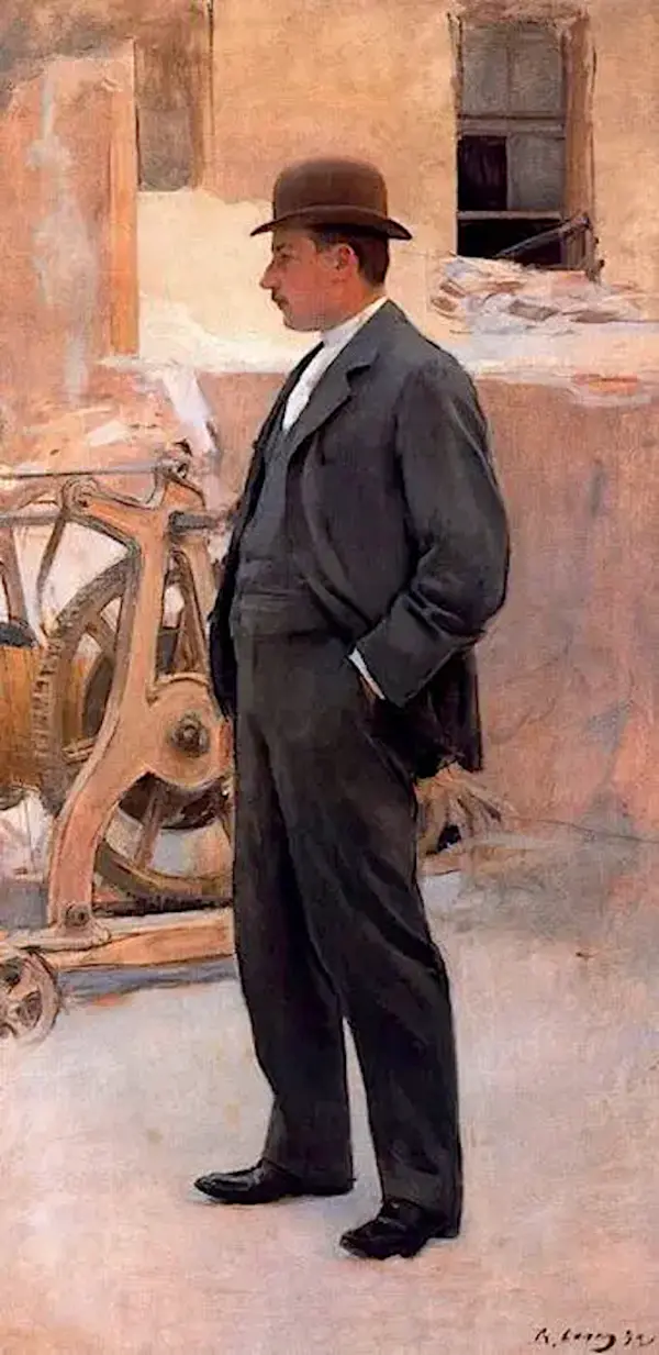 Portrait Of Josep Codin By Ramon Casas