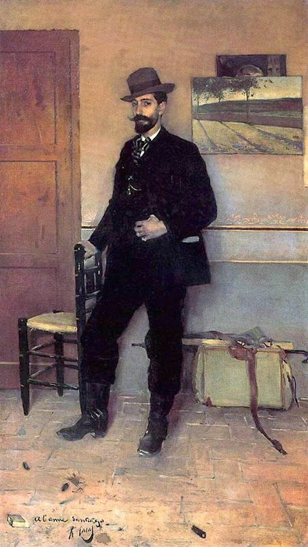 Portrait Of Santiago Rusinol by Ramon Casas | Oil Painting Reproduction
