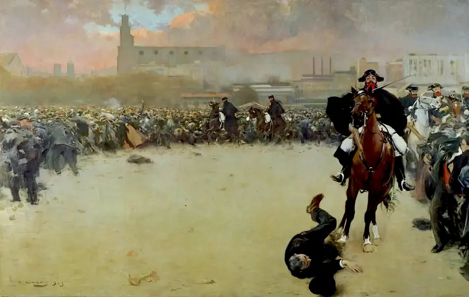 Strike Barcelona By Ramon Casas