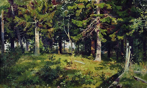 Forest Glade 1889 by Ivan Shishkin | Oil Painting Reproduction