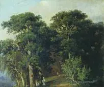 Forest Landscape with Figures 1880 By Ivan Shishkin