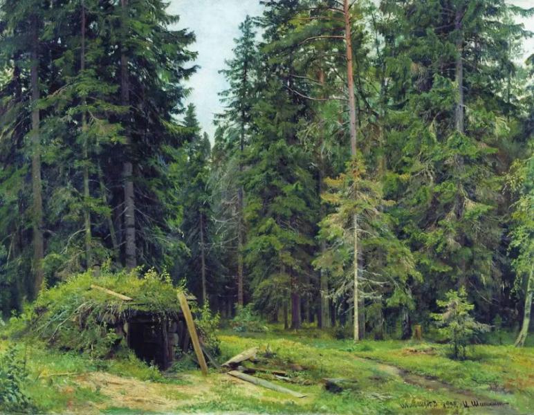 Forest Lodge 1892 by Ivan Shishkin | Oil Painting Reproduction