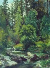 Forest River By Ivan Shishkin