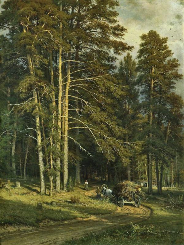 Forest Road 1872 by Ivan Shishkin | Oil Painting Reproduction