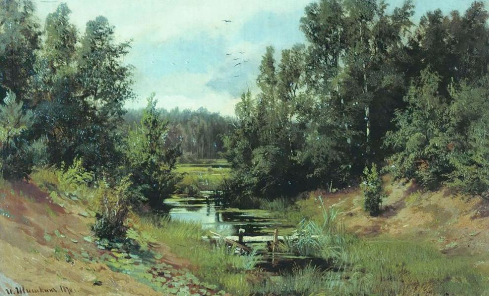 Forest Stream 1870 by Ivan Shishkin | Oil Painting Reproduction