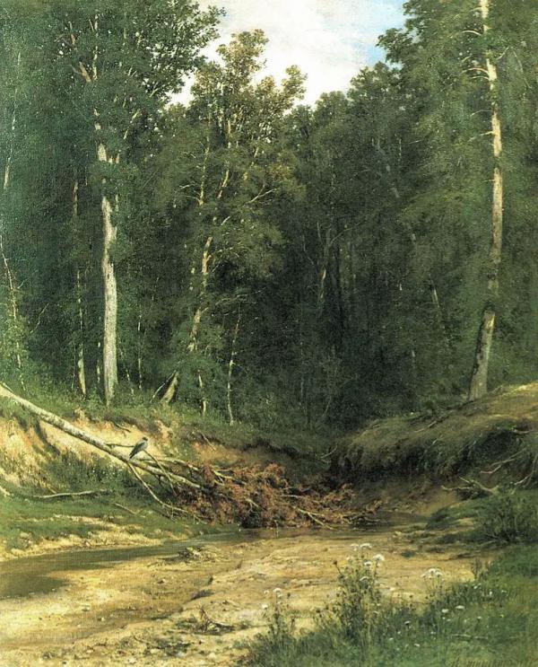 Forest Stream 1874 by Ivan Shishkin | Oil Painting Reproduction