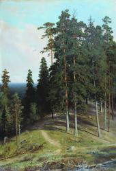 Forest with Mountains 1895 By Ivan Shishkin