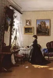 In Front of the Mirror Reading the Letter 1870 By Ivan Shishkin
