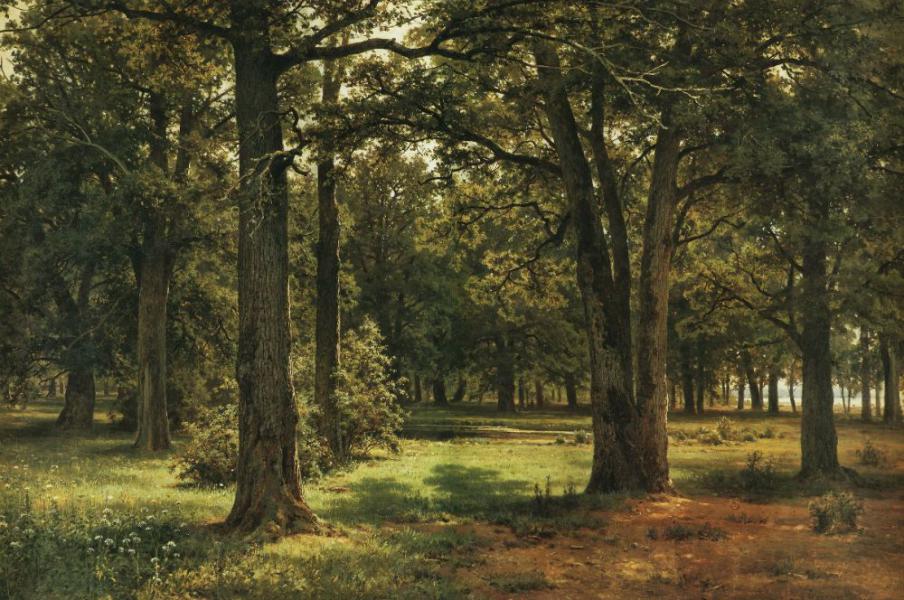In the Protected Oak Grove of Peter the Great | Oil Painting Reproduction