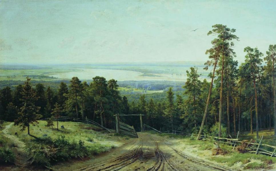 Kama Near Elabuga 1895 by Ivan Shishkin | Oil Painting Reproduction