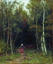 Landscape with Figure 1872 By Ivan Shishkin