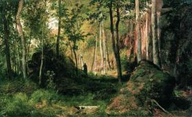 Landscape with Hunter the Island of Valaam 1867 By Ivan Shishkin