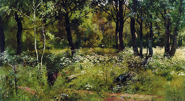 Lesnaya Polyana 1880 by Ivan Shishkin | Oil Painting Reproduction