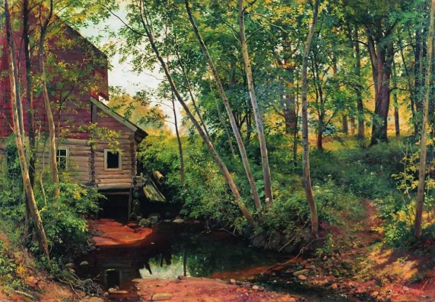 Mill in the Woods 1897 by Ivan Shishkin | Oil Painting Reproduction