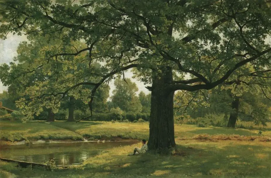 Oaks in the Old Petergof 1891 By Ivan Shishkin
