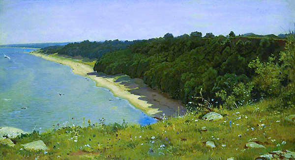 On the Shore of the Sea 1889 by Ivan Shishkin | Oil Painting Reproduction