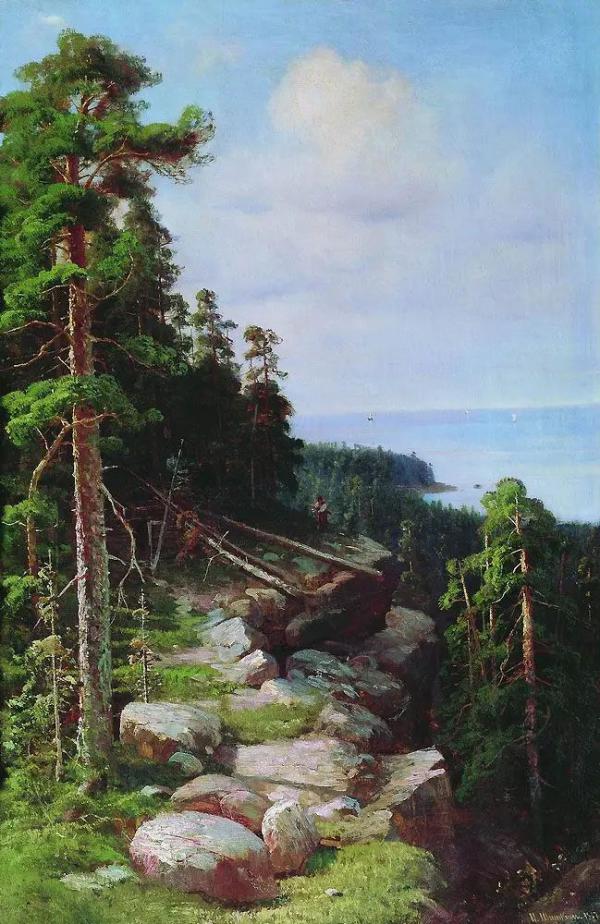 On the Waterfront 1887 by Ivan Shishkin | Oil Painting Reproduction