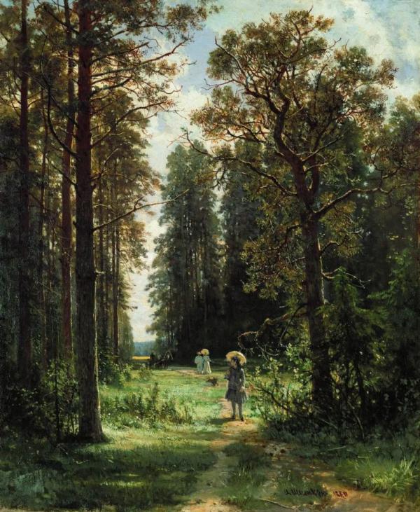 Path in the Forest 1880 by Ivan Shishkin | Oil Painting Reproduction