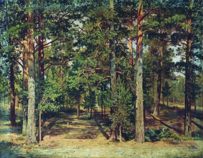 Pine Forest II by Ivan Shishkin | Oil Painting Reproduction