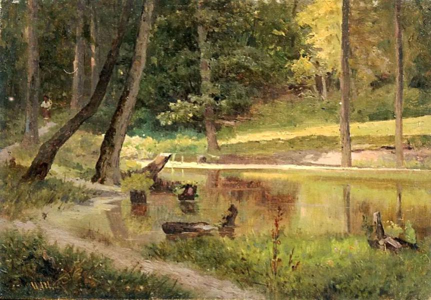 Pond by Ivan Shishkin | Oil Painting Reproduction