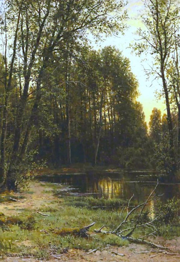 River Creek in the Woods 1890 by Ivan Shishkin | Oil Painting Reproduction