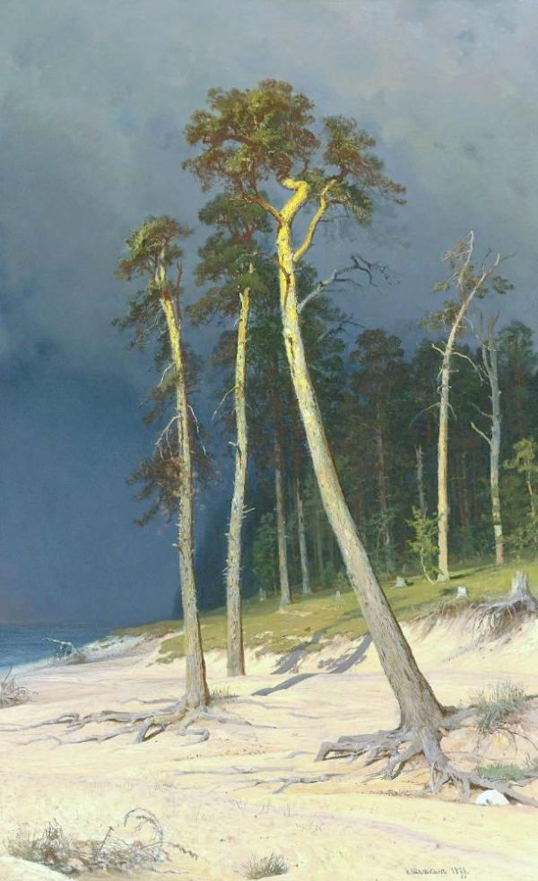 Sandy Beach II 1879 by Ivan Shishkin | Oil Painting Reproduction