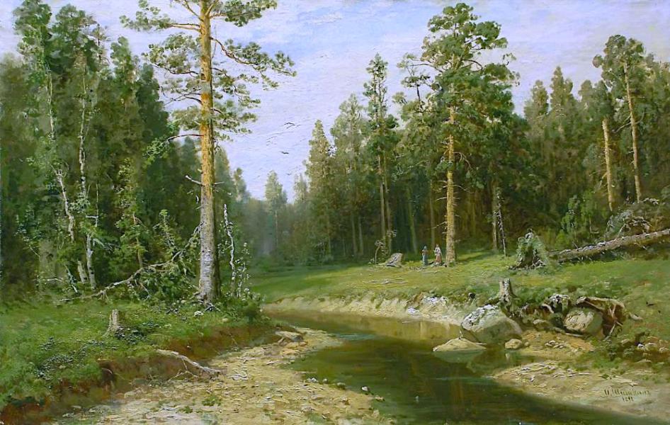 Ship Timber 1891 by Ivan Shishkin | Oil Painting Reproduction