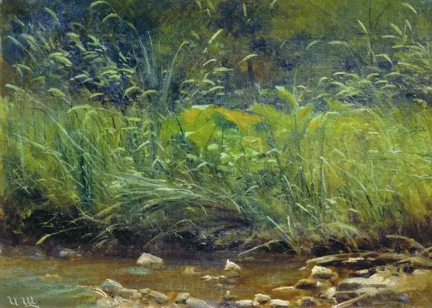 Side of the Pond 1890 By Ivan Shishkin