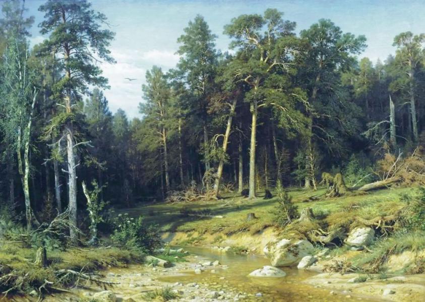 Sosnovyy Bor Mast Timber in Vyatka Province 1872 | Oil Painting Reproduction