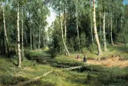 Stream in the Birch Forest 1883 By Ivan Shishkin