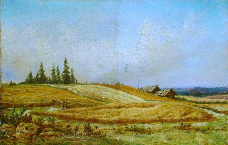Summer Landscape with Two Houses | Oil Painting Reproduction