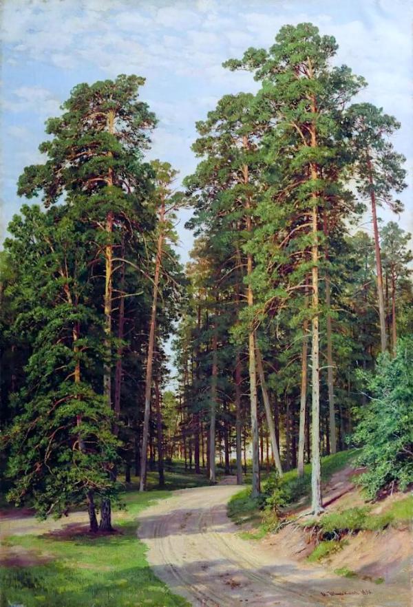 Sun in the Forest 1895 by Ivan Shishkin | Oil Painting Reproduction